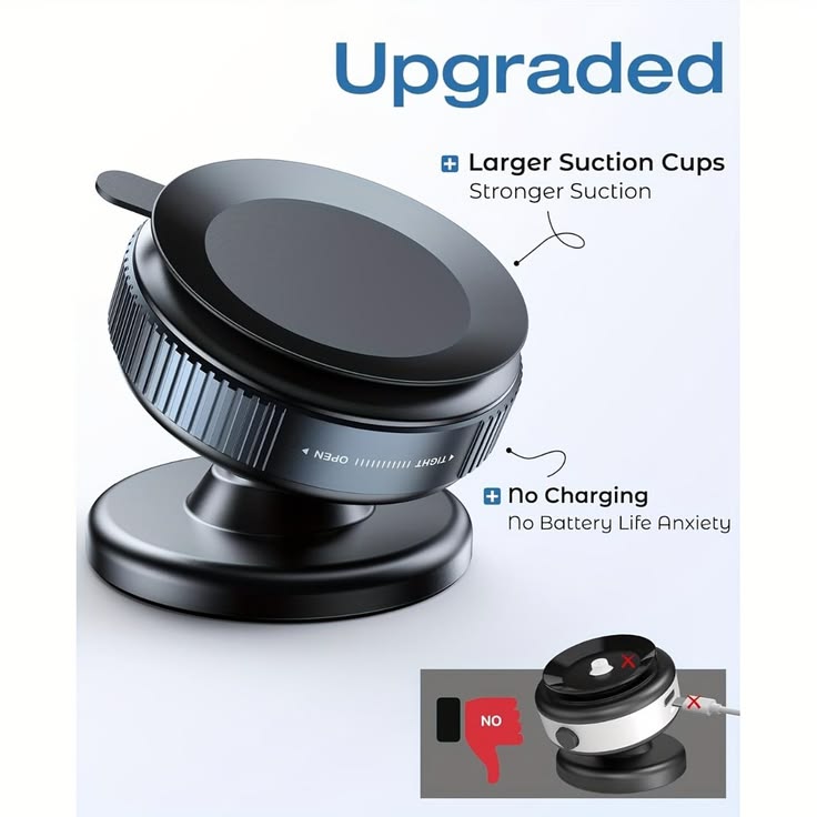 360° Vacuum Magnetic Car Phone Holder – Ultra Strong Grip | Dashboard Mount | Universal Mobile Stand