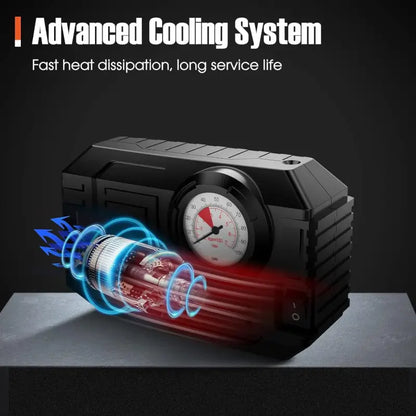 Portable Car Tire Inflator with LED Light (12V)