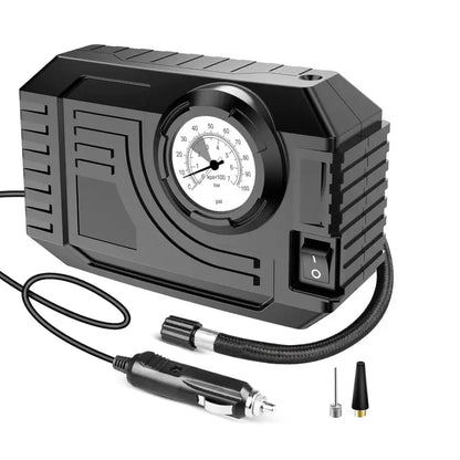 Portable Car Tire Inflator with LED Light (12V)